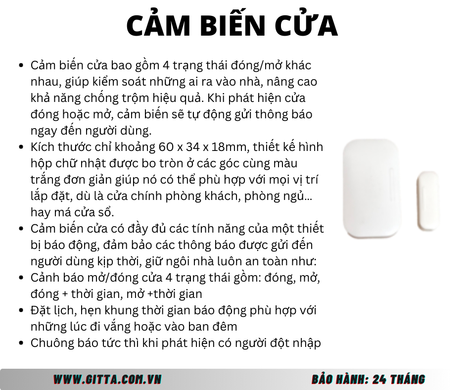 Cảm Biến Cửa thế hệ mới GITTA và những ưu điểm nổi bật