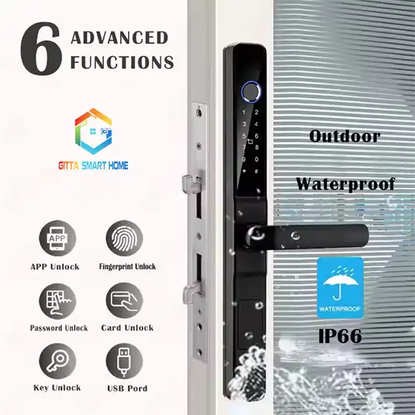 Khoá vân tay cửa Nhôm Tuya S500 3585