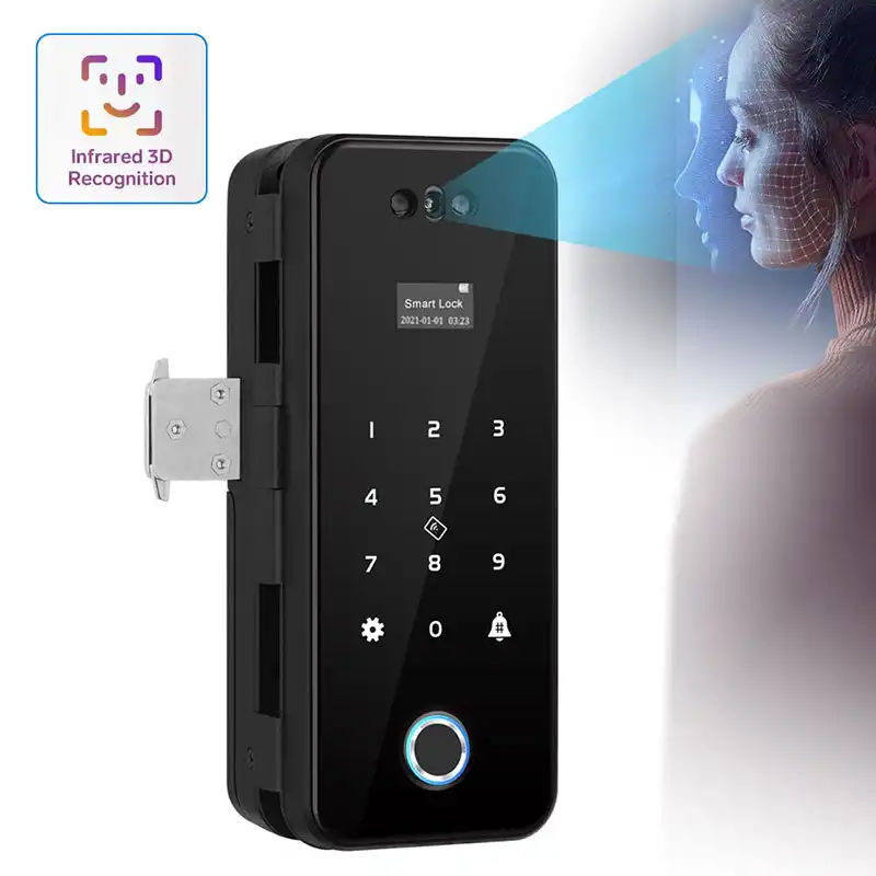 Khoá vân tay cửa kính cường lực Tuya A16 face ID