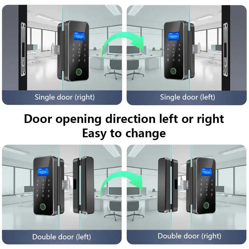 Khoá vân tay cửa kính cường lực Tuya A16