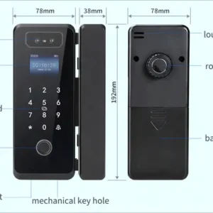 Khoá vân tay cửa kính cường lực Tuya A16