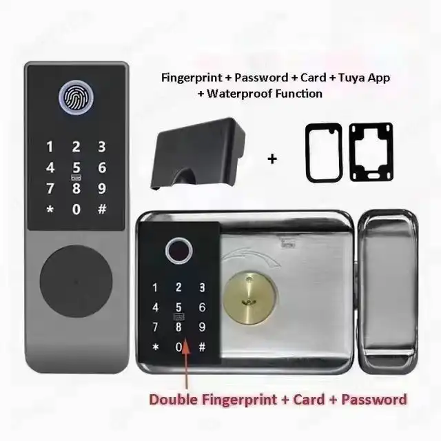 Khoá vân tay cửa sắt ngoài trời Tuya S8 D – Vân tay 2 chiều