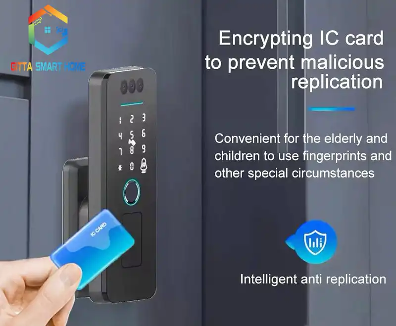 Khoá vân tay cửa sắt Tuya G11 Face ID – Vân tay 2 chiều