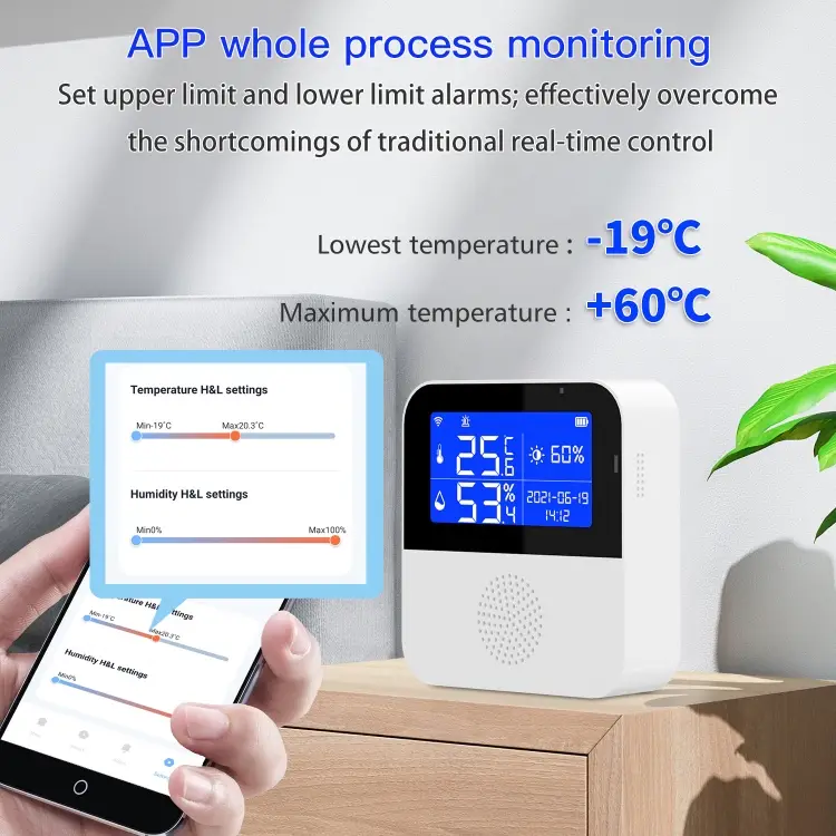 Cảm biến nhiệt độ và độ ẩm WIFI 14 Cảm biến nhiệt độ và độ ẩm WIFI
